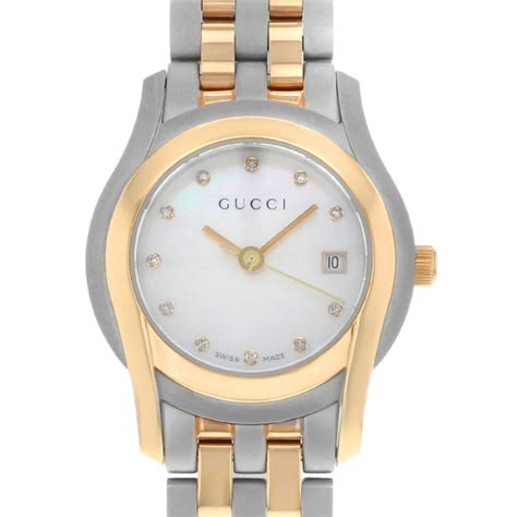 gucci white mother of pearl g-class ya055529 27mm|GUCCI G.